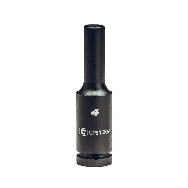 Capri Tools 1/4 in Drive 4 mm 6-Point Metric Deep Impact Socket CP51204